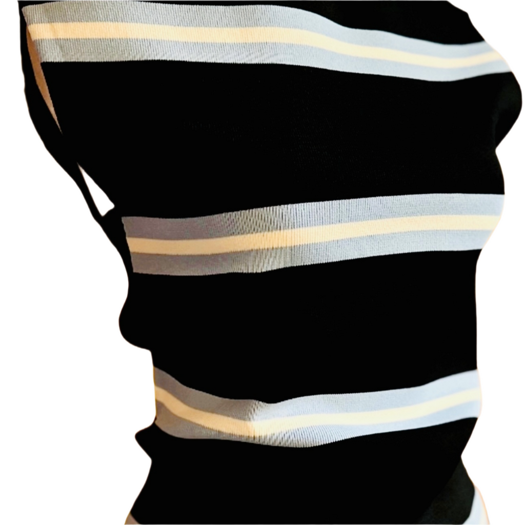 ZANITA KNIT TOP IN BLACK + CHALK