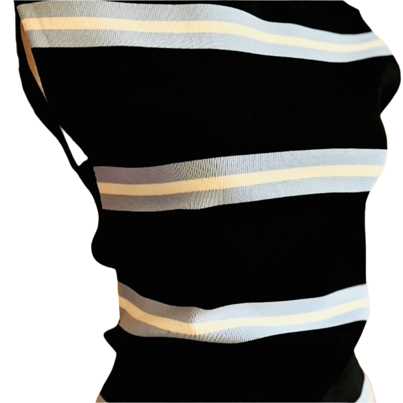 ZANITA KNIT TOP IN BLACK + CHALK